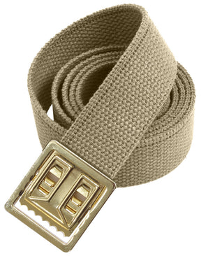 Rothco Men's Red Military Web Belt With Gold Buckle – 100% Cotton, USA Made (1.25" Wide)
