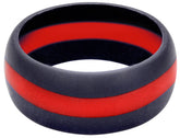 Thin Red Line Silicone Ring