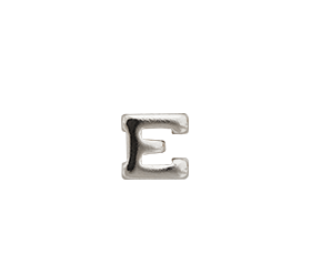 Silver Letter E Ribbon Device - Large