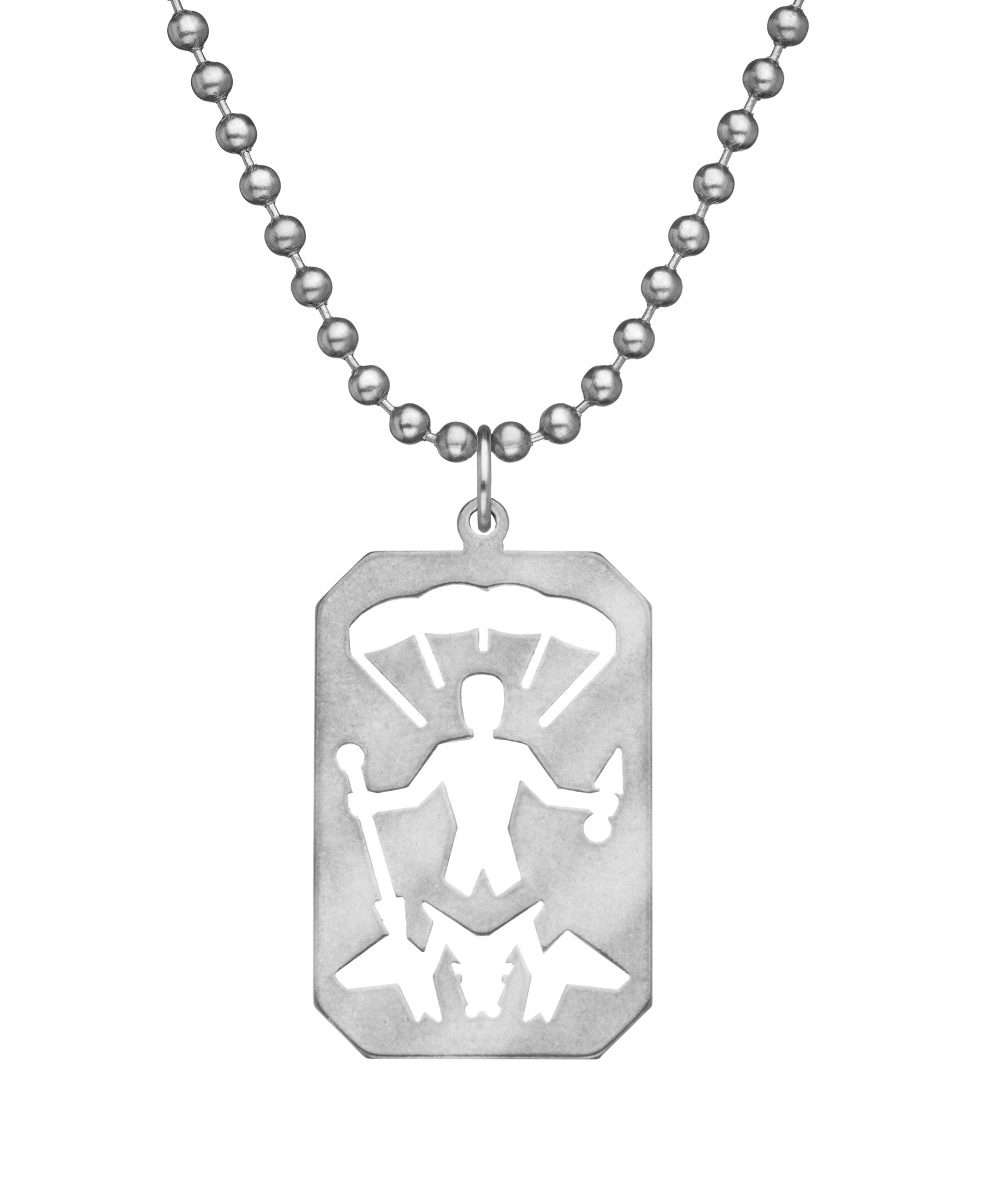 Genuine U.S. Military Issue St. Michael Necklace with Dog Tag Chain