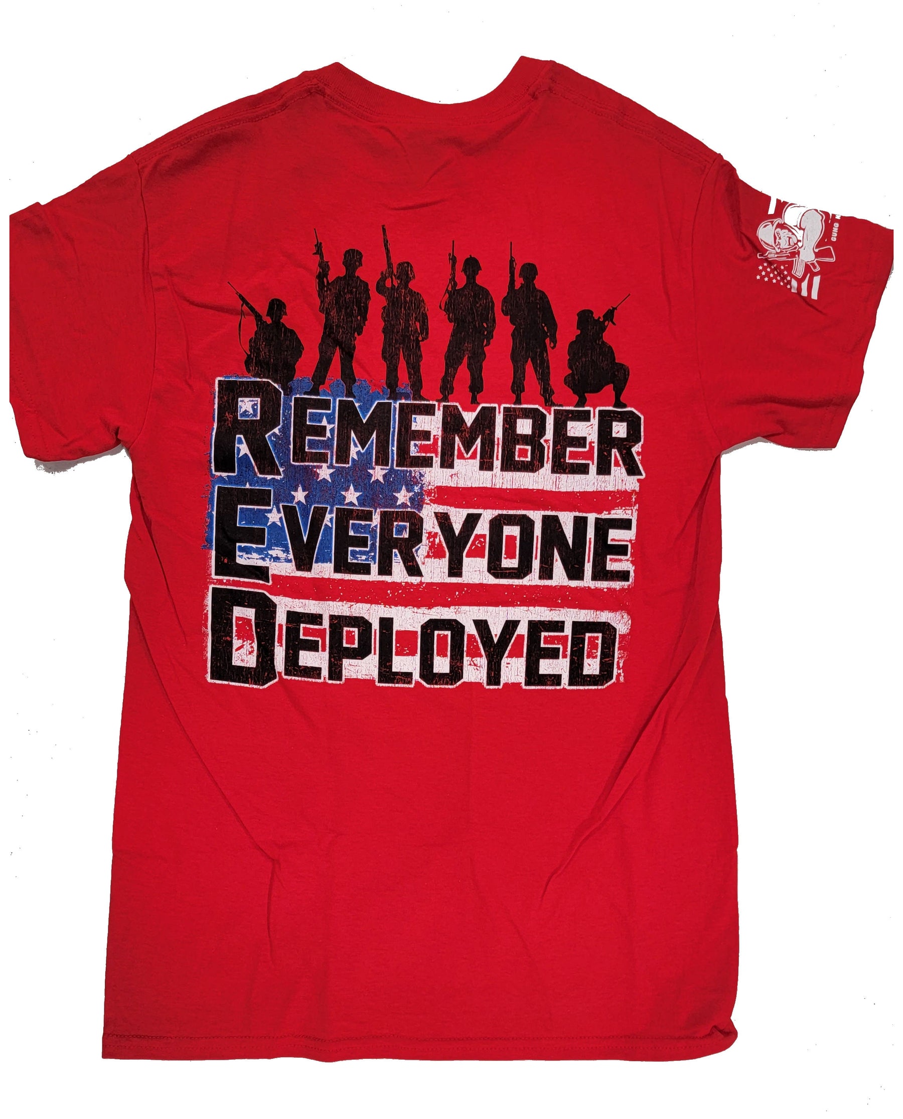 Remember Everyone Deployed Flag T-Shirt - RED