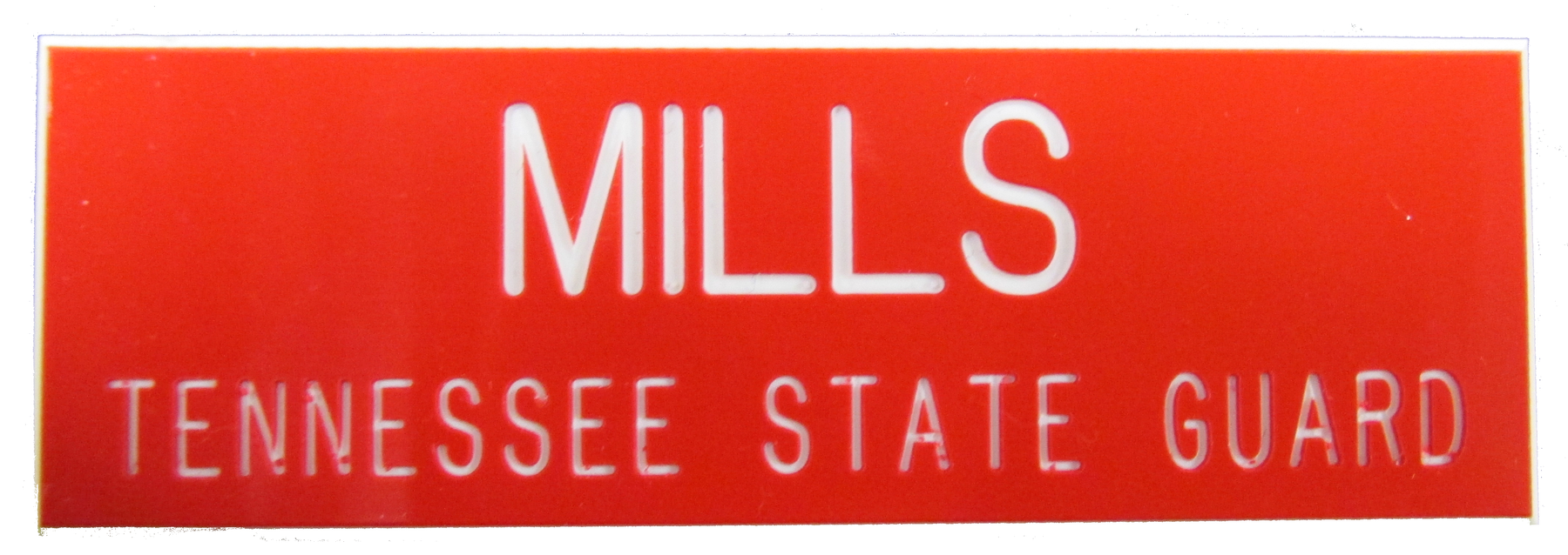 Tennessee State Guard Name Plate