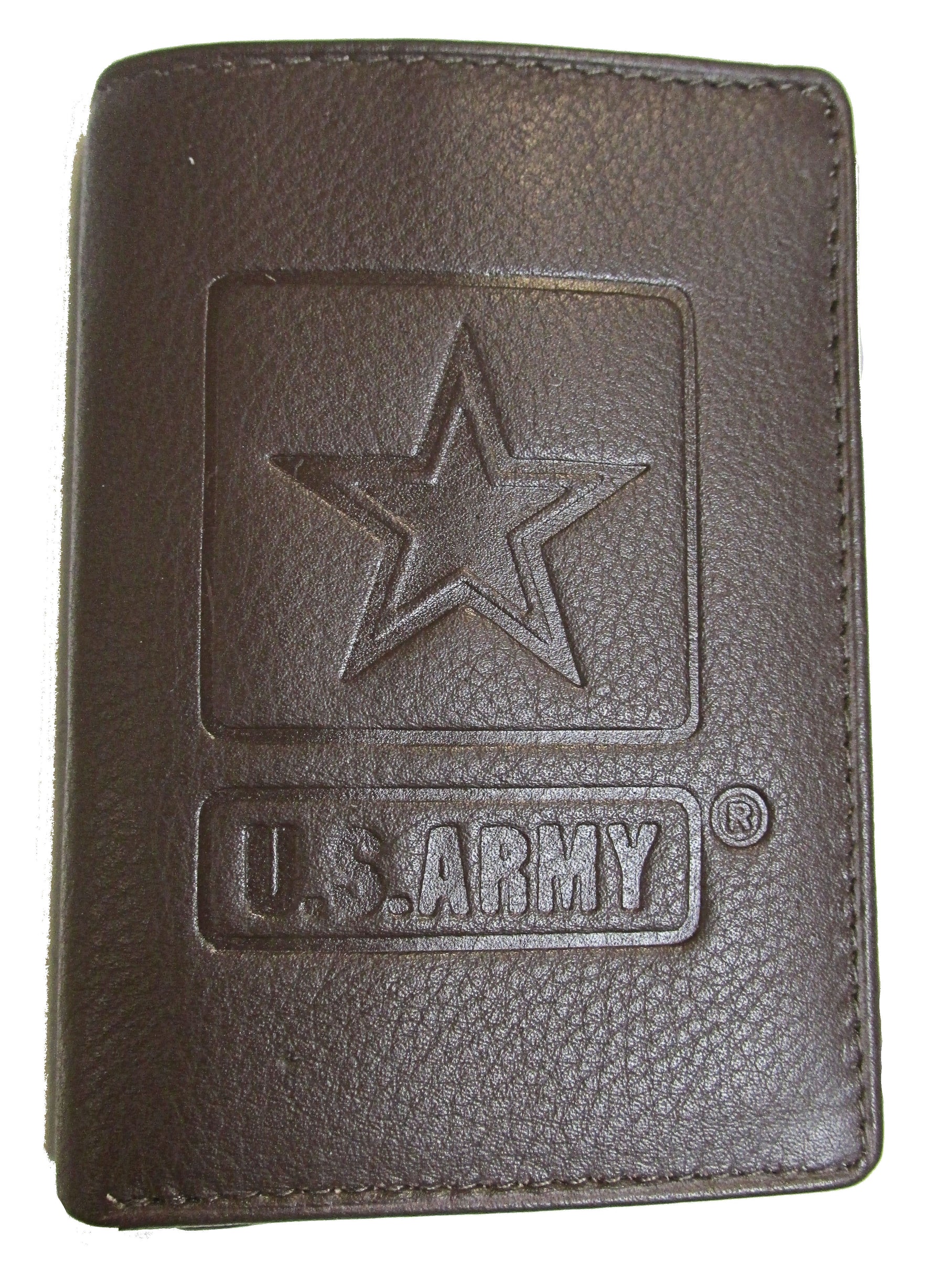 Army Star Tri-Fold Leather Wallet