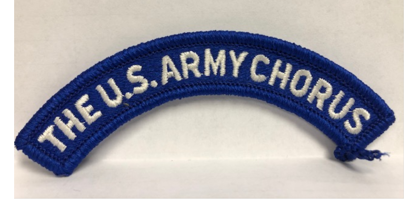 The U.S. ARMY CHORUS Tab - White on Blue SEW ON Version