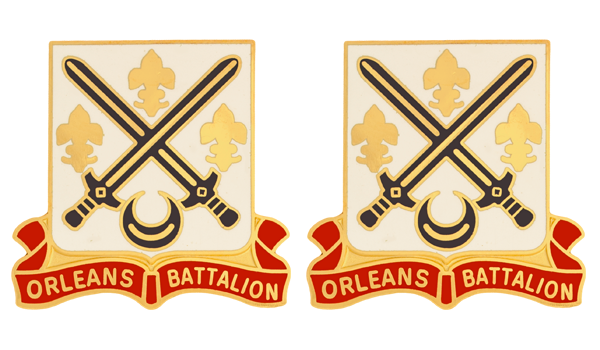 Tulane University ROTC Unit Crest - Pair - ORLEANS BATTALION