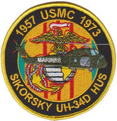 Vietnam Sikorsky UH-34D HUS Military Helicopter - USMC Patch