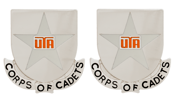 University of Texas-Arlington ROTC Unit Crest - Pair - CORPS OF CADETS