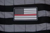 Thin Red Line U.S. Flag Patch PVC - Hook Fastener
