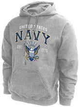 U.S. Navy Vintage Logo Grey Hoodie