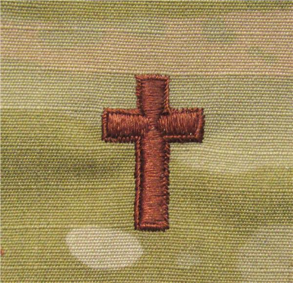 Christian Chaplain OCP Air Force Badge - SPICE BROWN
