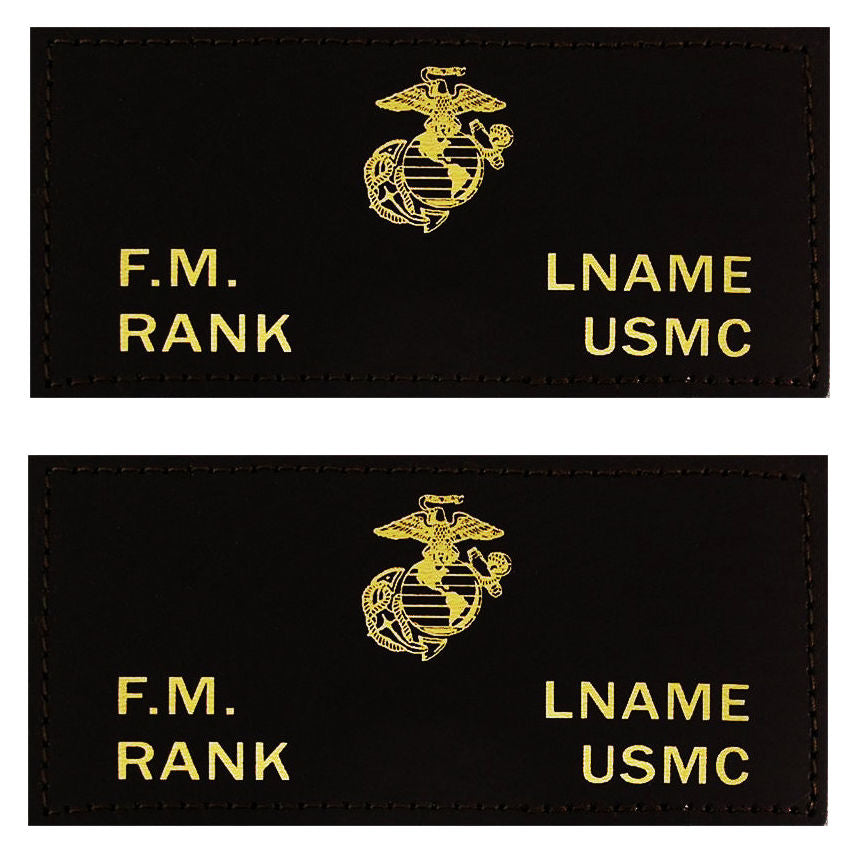 U.S. Marines Leather Flight Badge - BLACK - 1 Pair