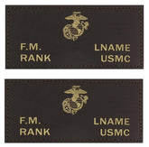U.S. Marines Leather Flight Badge - BROWN - 1 Pair