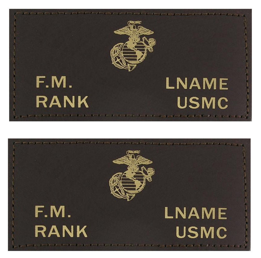 U.S. Marines Leather Flight Badge - BROWN - 1 Pair