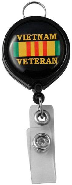 Vietnam Veteran Retractable Badge Holder