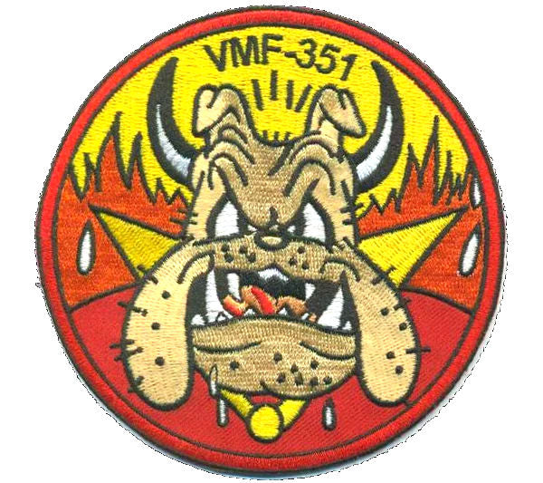 VMF 351 USMC Patch - Reproduction Original WWII Devil Dog
