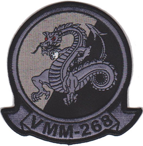 VMM-268 Red Dragons USMC Patch - Officially Licensed