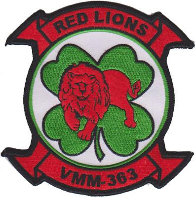 VMM-363 Red Lions USMC Patch - Officially Licensed