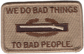 CIB We Do Bad Things to Bad People Morale Patch - Various Colors