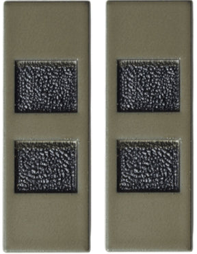 U.S. Army Black Metal Pin On Rank - Pair