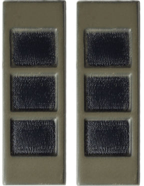 U.S. Army Black Metal Pin On Rank - Pair