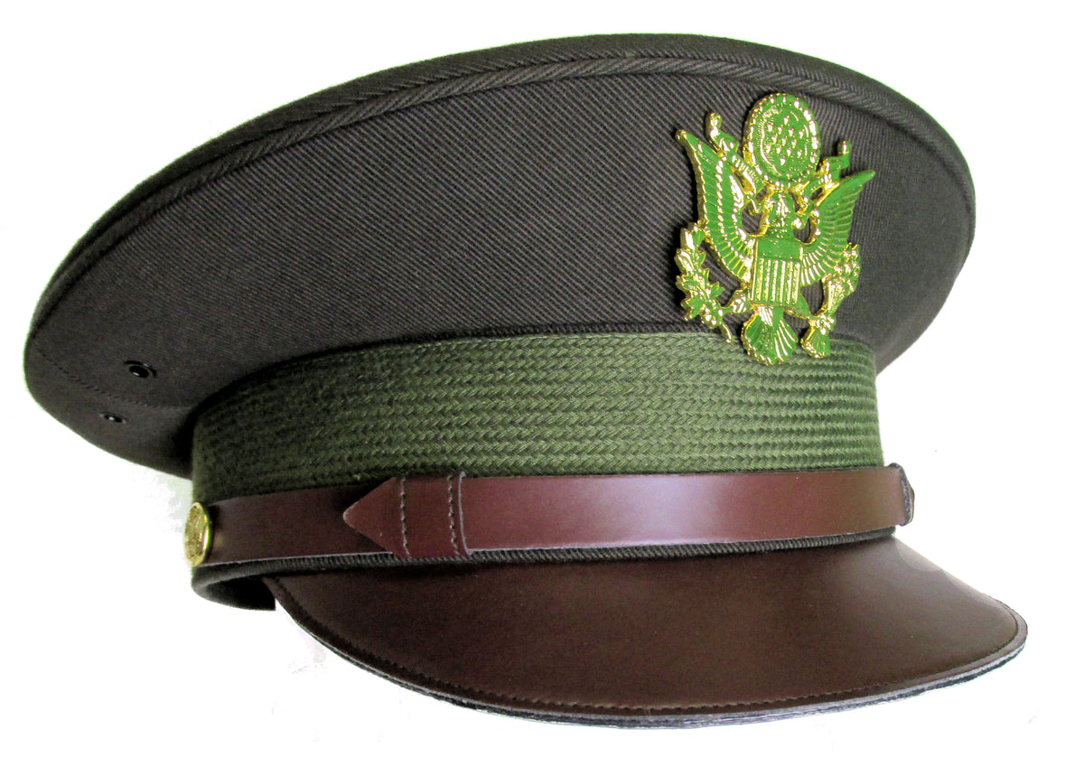 Replica WWII U.S. Army Officer's Crush Cap for Costumes - Olive Drab