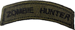 Zombie Hunter Tab Morale Patch - Various Colors